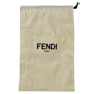 Fendi Ivory White Drawstring Dust Bag Protective Cover Sleeper 9.75"x18"